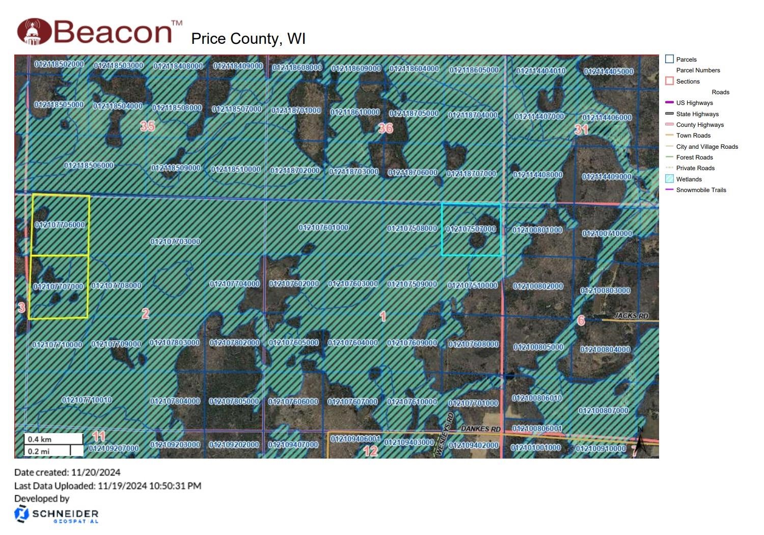 NO NAME ROAD, Phillips, Wisconsin 54555, ,Land,For Sale,NO NAME ROAD,22401702