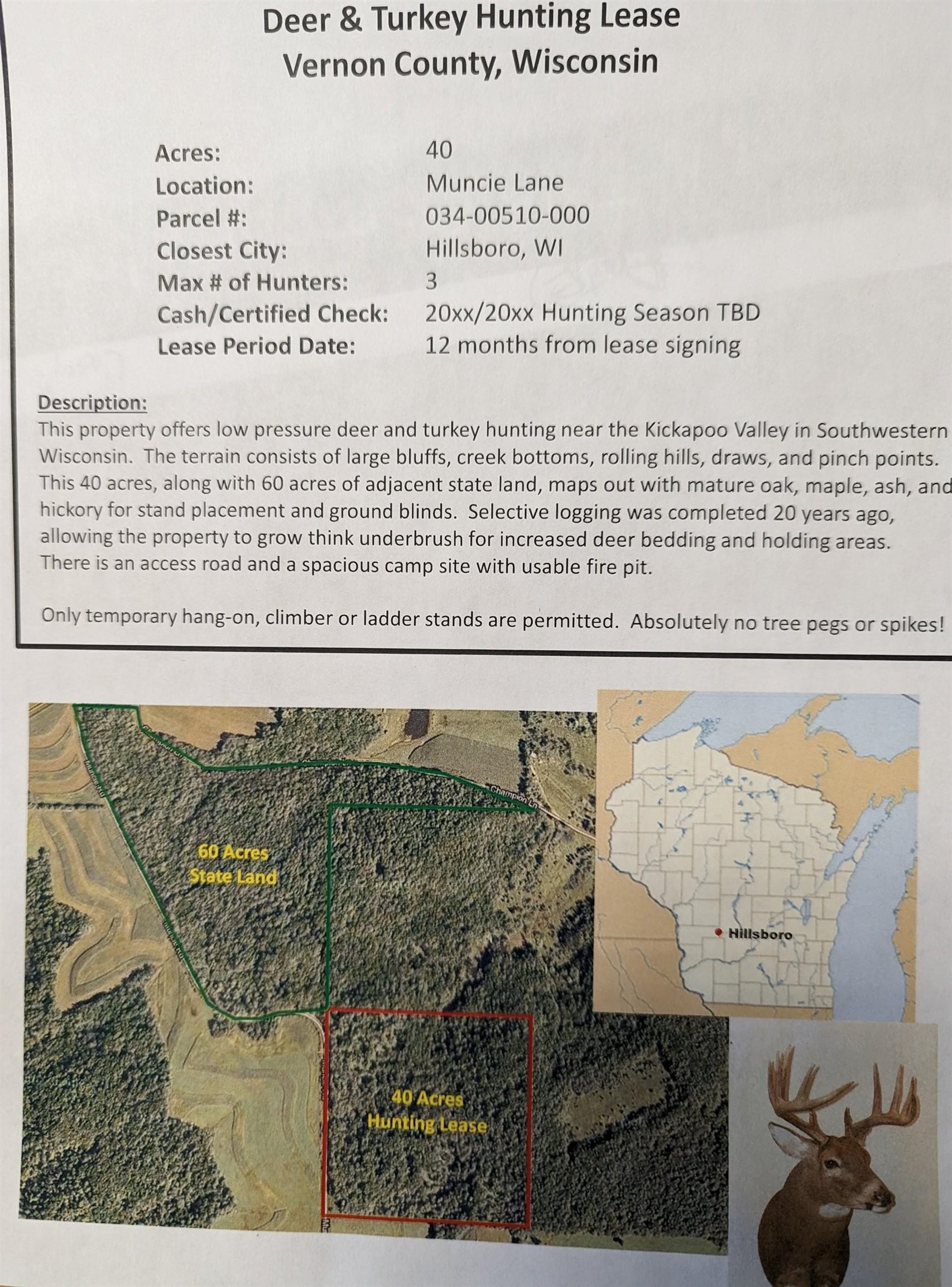 Lot 1 Muncie Road, HILLSBORO, Wisconsin 54665, ,Land,For Sale,Lot 1 Muncie Road,22501134