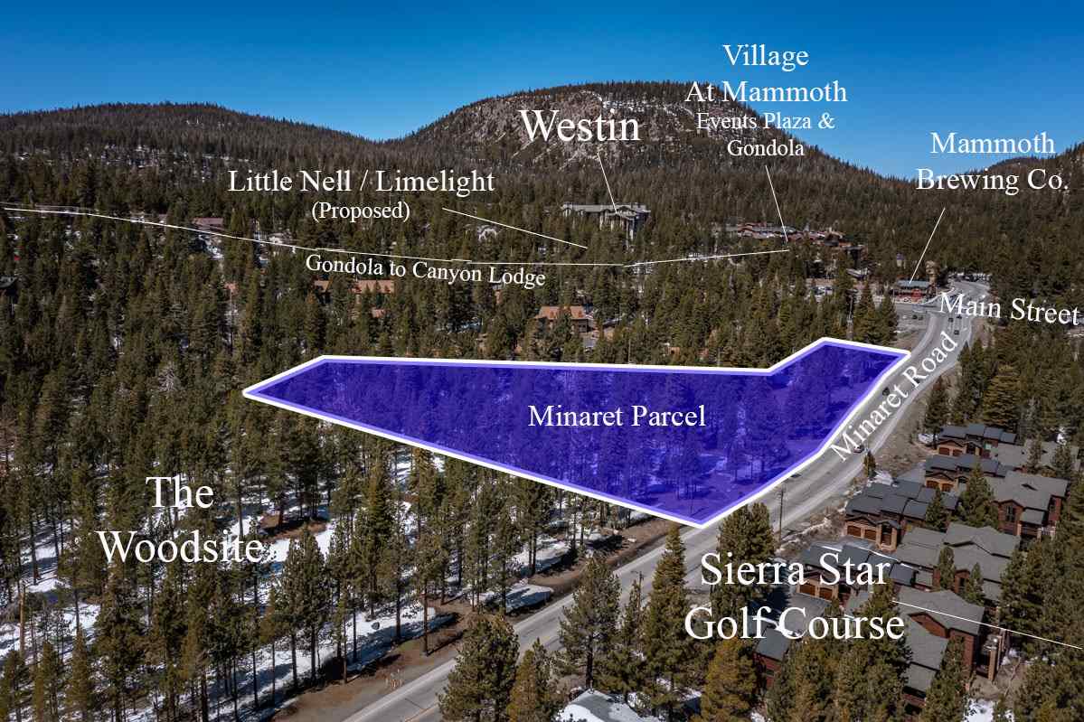 Incredible, 3.21 acre development opportunity on one of Mammoth's busiest thoroughfares! A short walk to The Village at Mammoth, and zoned "Specialty Lodging", this is the ideal location for a multitude of products including whole ownership residential, fractional ownership, hotel development, and other mid-density lodging, as permitted in the North Village Specific Plan. The property is generally level at it's lower half, with up-sloped topography at the north-western portion. Zoning allows for 48 rooms per acre and will benefit from nearby restaurants, shopping, and events locations, as well as the massive overall attraction of the Mammoth Mountain Ski Area. Don't miss this opportunity to develop the newest portion of the North Village resort in Mammoth Lakes! Full Offering Memorandum available upon request, so call your agent today.