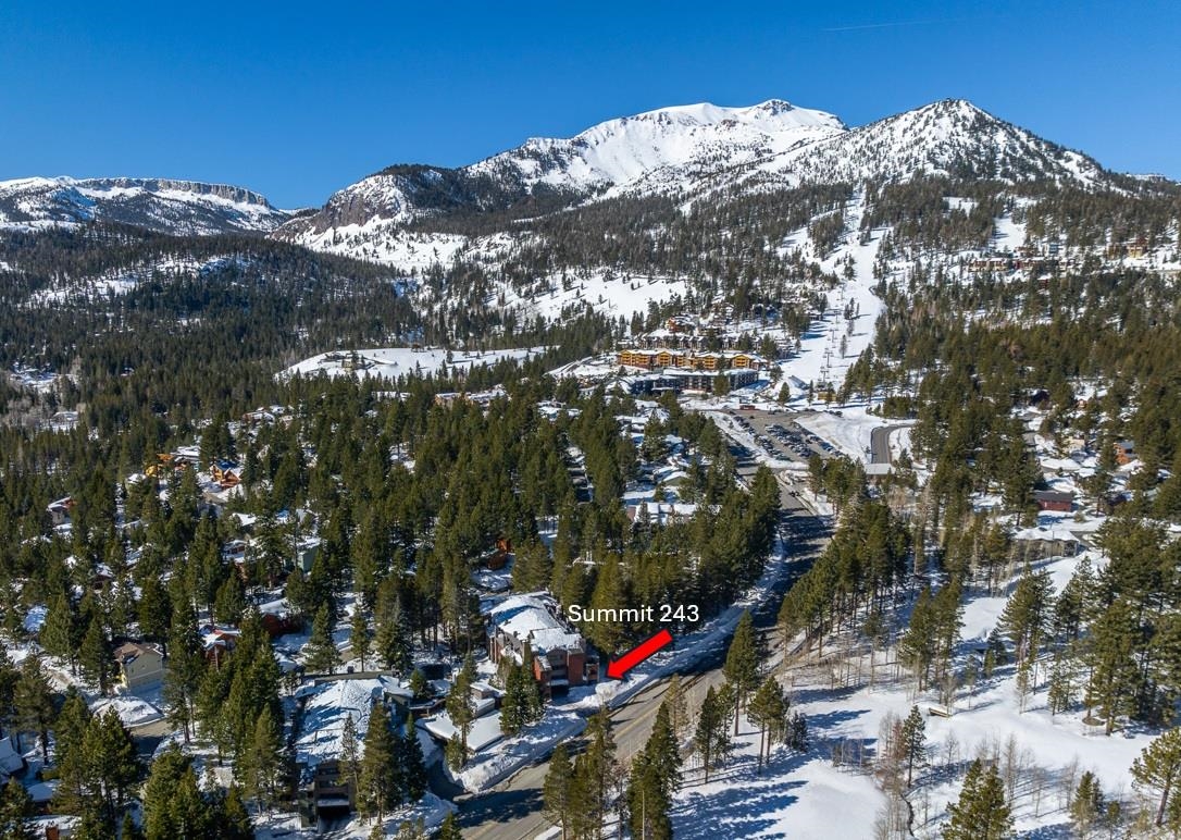 This beautifully maintained 1 bedroom/1 bath corner unit is bright, fully furnished, and move-in ready. Extra windows allow an abundance of natural light throughout, and the oversized deck is perfect for morning coffee or après-ski lounging—making this an ideal year-round mountain retreat. This unit is situated directly on the town’s free shuttle route, allowing you to easily enjoy the town car-free.  The shuttle provides easy access to the slopes, the Village, dining, shopping, and entertainment. Just across the street are the golf course and town bike path and you are 0.3 miles from Eagle Lodge, putting Mammoth’s outdoor lifestyle—skiing, hiking, biking, or simply relaxing—right outside your front door!  The complex offers fantastic amenities including underground parking, two pools, jacuzzis, a gym, laundry facilities, and a sports court with tennis, pickleball, and basketball. An elevator from the garage is conveniently located near the unit's front door making entry hassle-free.  After a day of adventure, cozy up to the efficient pellet stove and unwind in comfort.  Whether you're looking for a weekend escape, a full-time home, or a solid investment property, this turn-key condo is ready for you to enjoy.