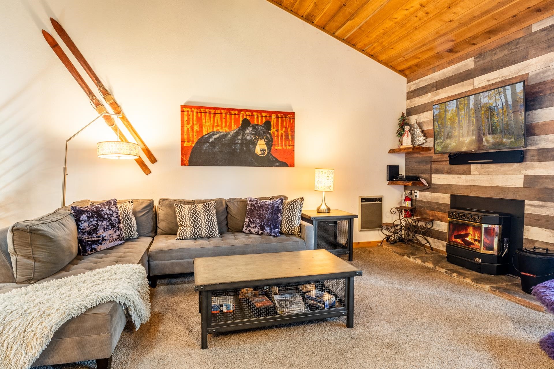 Your Mammoth retreat at 30 Sunshine awaits! Situated within the beautiful grounds of Snowcreek, you're an easy walk to the coveted meadow as well as the trolley, making it convenient to explore all that Mammoth Lakes has to offer in all seasons. This beautifully remodeled condo provides the perfect balance of comfort and style, fitting for those seeking an alpine escape in a gorgeous setting. Step inside and be greeted by a warm and inviting living area, where the open floor plan with a vaulted ceiling seamlessly connects the living, dining, and kitchen areas. Large windows bathe the interior in south facing natural light while offering views of the mountains. Convenience is key with a washer and dryer in the unit and plenty of open parking for the complex. The hot tub and sauna are just steps from your front door for an added element of relaxation. This property is also a top producing Airbnb rental, making it a fantastic investment opportunity. Whether you're hitting the slopes in winter or exploring beautiful trails in summer and fall, this home is your gateway to mountain living at its finest.