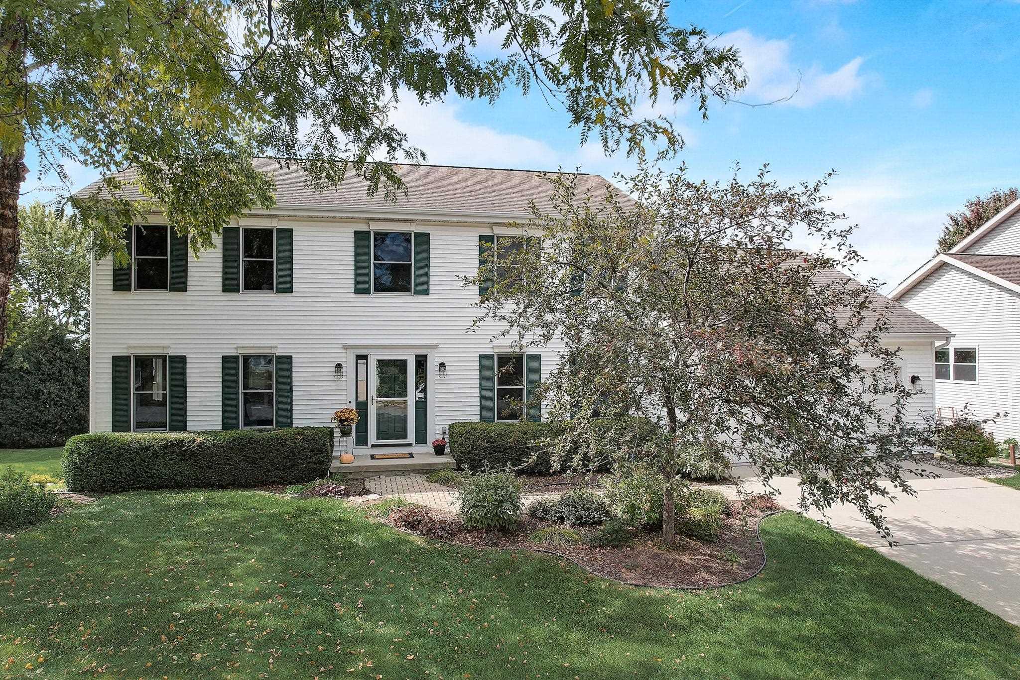 Showings begin 9/21 @ 8am. Meticulously maintained & beautifully updated Colonial in WESTRIDGE ESTATES & the coveted VERONA SCHOOL DISTRICT! 4 bedrms, 3.5 bths w/attractive upgrades throughout- remodeled kitchen w/soapstone counters/custom cabinetry/stainless appliances, stunning hardwood flrs on main level, updated white trim/doors, 2 gas fireplaces, glass french doors, main level laundry, extra deep garage, new furnace! 5 blocks or less to Epic, new HS & 3 parks! Enormous deck overlooking gorgeous, private backyrd w/mature landscaping & dreamy sunsets. Backyrd firepit for cozy WI fall evening fun. You’ll be captivated by this one! Perhaps Taylor would say it best: Best believe this home is Bejeweled, when you walk in the room, you’ll see how the whole place shimmers...