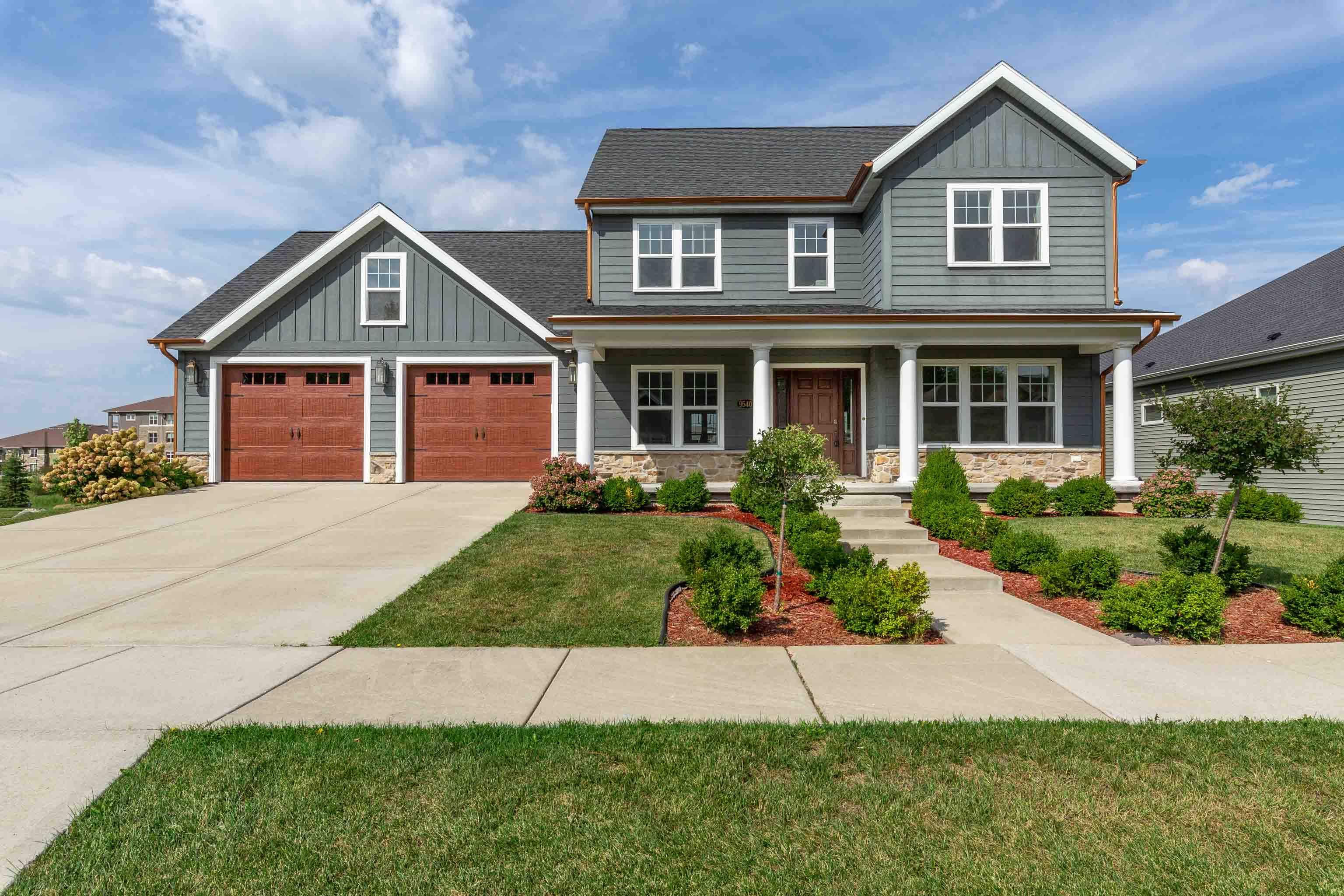 This custom built home exudes understated sophistication. From the luxe finishes & impeccable craftsmanship, you'll be delighted at every turn. A grand entrance welcomes you inside the entry flanked by a formal dining rm on the left & office/den on the right. Past the beautiful open staircase is the elegant living rm w/gas fireplace w/marble surround, & beautiful built-ins. The kitchen, with copious amounts of marble counters, subway tile backsplash + two tone cabinets is timeless & lends a sense of serenity to the entire open space. A perfect retreat from the day, the primary suite features a spacious spa bath & a massive walk-in closet. 2 add'l bedrooms & laundry room share the upper level. A bright, walk-out unfinished LL offers incredible opportunities such as a 4th BR, bath, & rec rm.