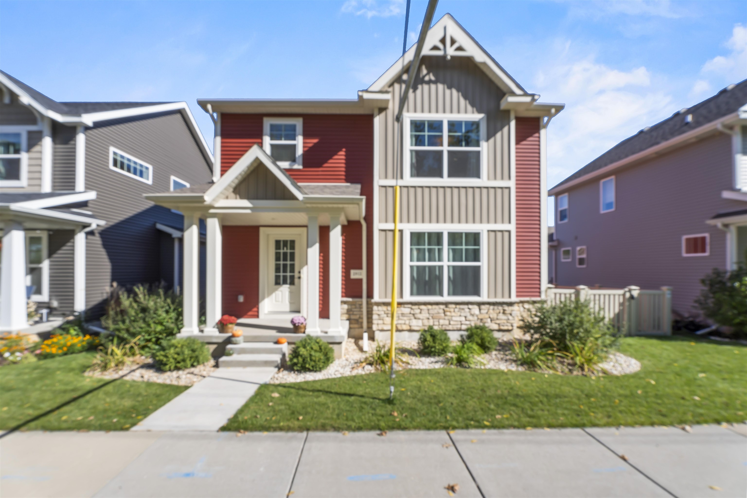 Showings start 10/13. Prepare to be impressed! This bright and airy 3 bed/2.5 bath home has it all. Amazing neighborhood in Fitchburg & in the Oregon SD! Beautiful LVP floors flow throughout the open concept floorplan, perfect for entertaining, and offers an inviting kitchen with modern stainless steel appliances & island/breakfast bar. All 3 upper level bedrooms includes the spacious owners suite boasting tray ceiling, private en-suite bath, and generous walk-in closet. Partially finished LL already has a flex/rec room, but is ready for you to add your finishing touches & is stubbed for a future bath. Enjoy your fenced in yard, attached 2 car garage, & energy saving solar panels! Close to so many amenities, including Capital City Trail and parks, & an easy drive to downtown Madison.