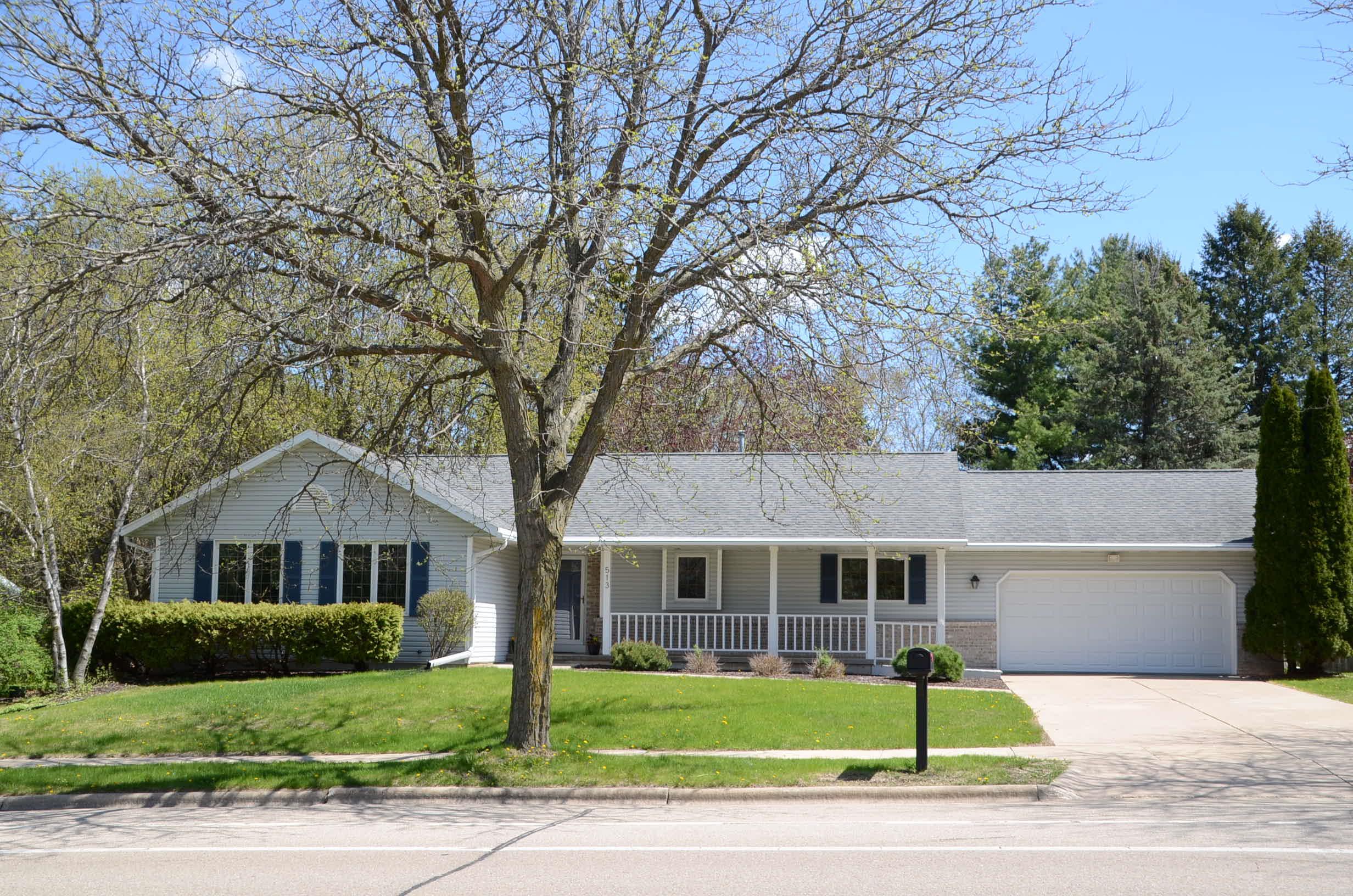 Beautifully maintained ranch in the Sauk Creek neighborhood offers the perfect blend of comfort, space, & functionality. Come home to an inviting living room with cozy gas fireplace & a formal dining room that opens to a sunny deck & lush, level yard, perfect for entertaining, gardening, or simply unwinding. An eat-in kitchen provides ample cabinet & counter space, making meal prep a breeze. The main level includes a spacious primary suite w/walk-in closet & two add'l bedrooms. The exposed, partially finished lower level includes a versatile rec room & an oversized 4th BR which would also make a great home office, gym, or hobby space. The unfinished area offers convenient storage. Great location near parks, shopping, & local dining favorites.